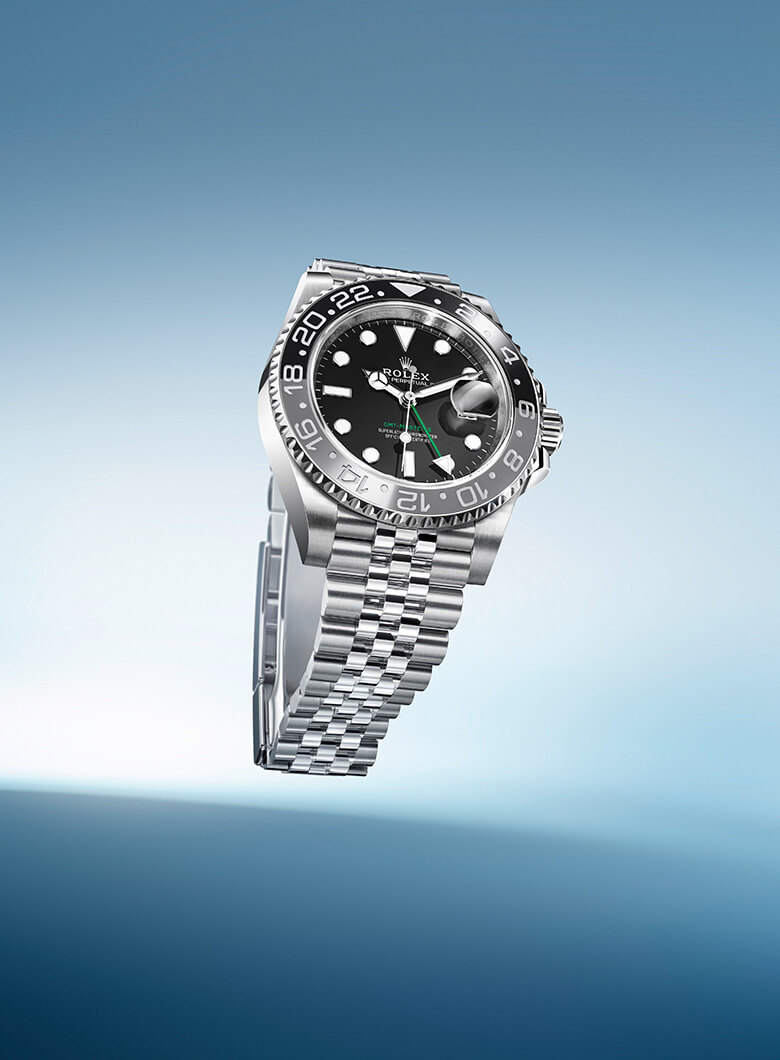 rolex new watches 2024 gmt master ii several time zones M126710GRNR 0004 2401jva 002 rvb portrait