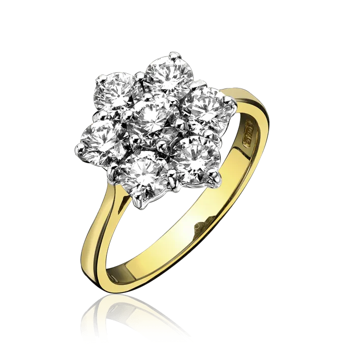 18ct Gold Diamond Cluster Ring