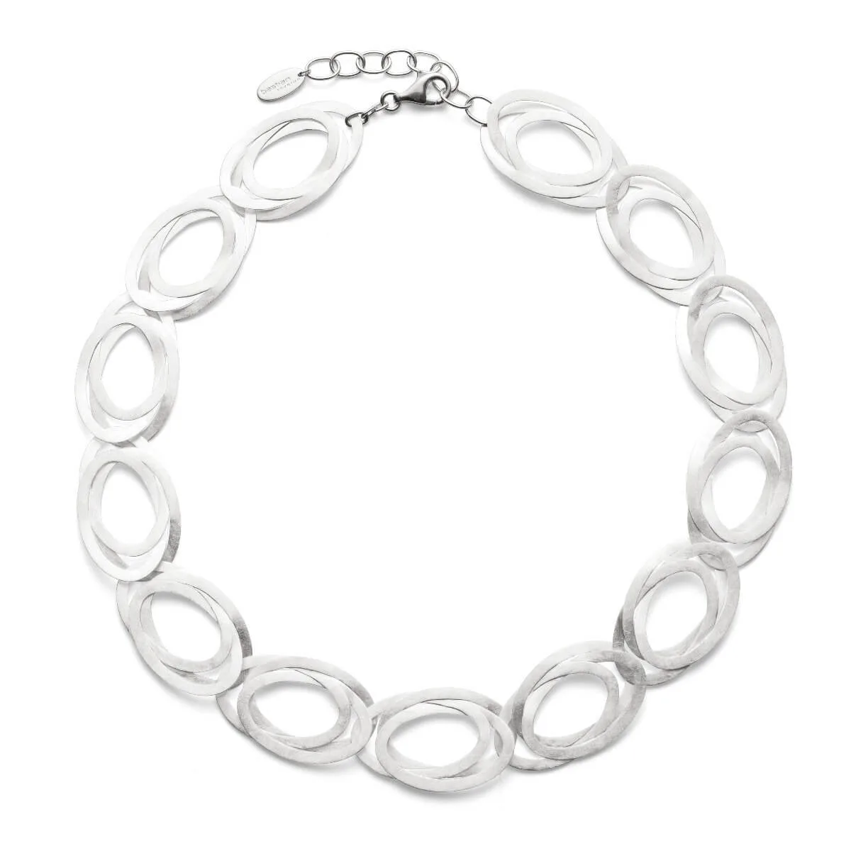 bastian silver double oval link necklet 12828