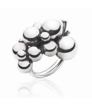 georg jensen moonlight silver grapes ring 3558706