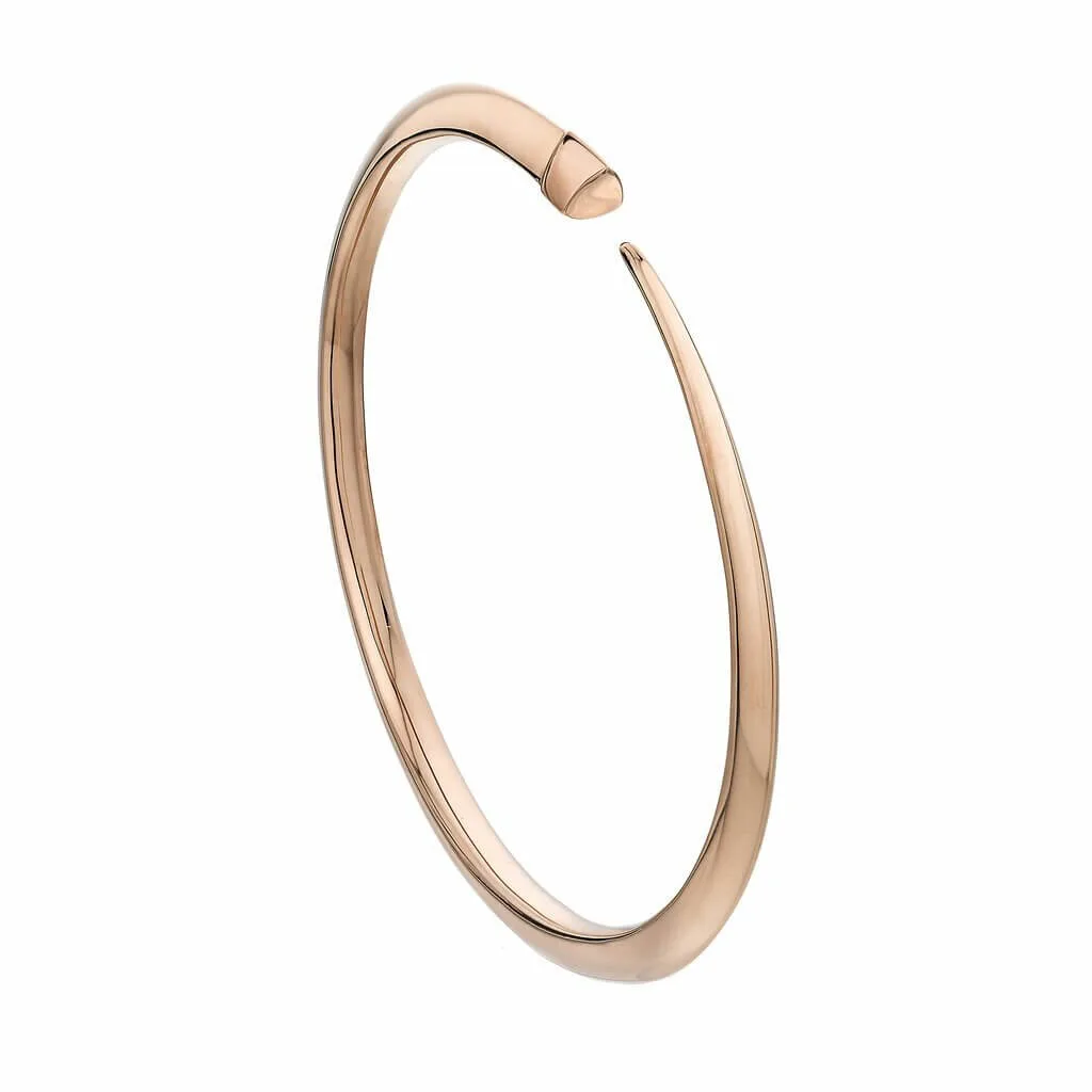 shaun leane rose gold vermeil slim tusk bangle medium sa038rvnabzm