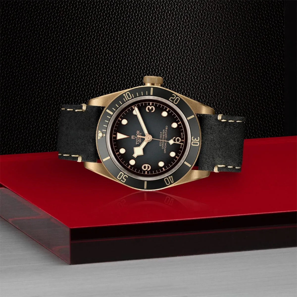 TUDOR Black Bay Bronze On Leather Strap Walker Luxury Jeweller