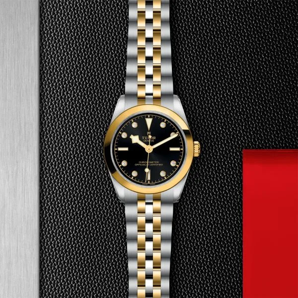 TUDOR stainless steel and gold Black Bay 31mm watch on bracelet - Image 2