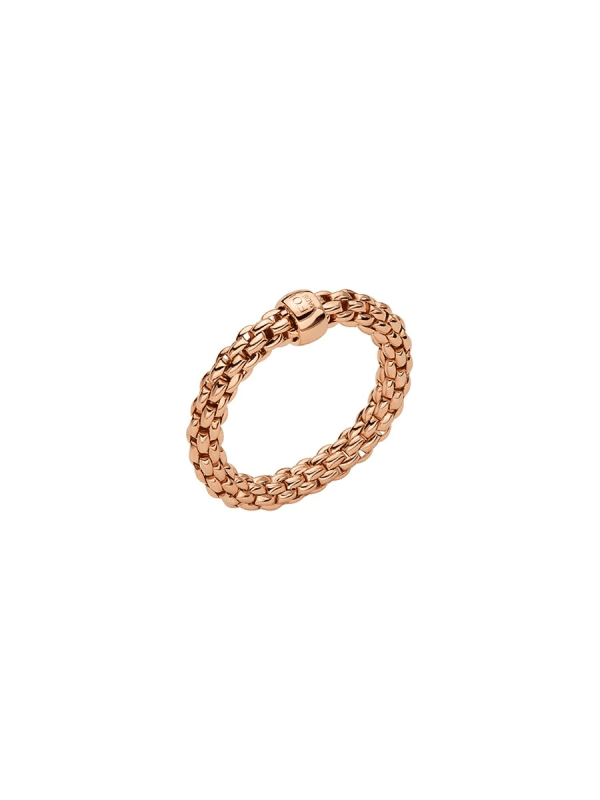 Fope Essentials flex'it ring in 18ct rose gold size medium.