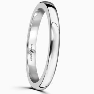 FLAT SIDED D SHAPED WEDDING RING