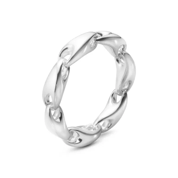 Georg Jensen silver Reflect small chain ring