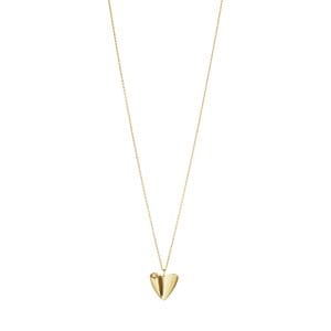 Georg Jensen 18ct yellow gold folded heart 2024 pendant and chain