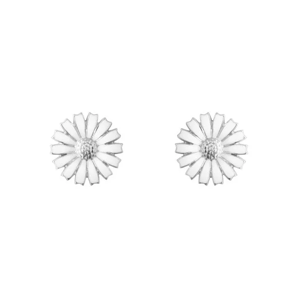 20001540 DAISY EARSTUD SILVER RH WHITE ENAMEL 11MM scaled