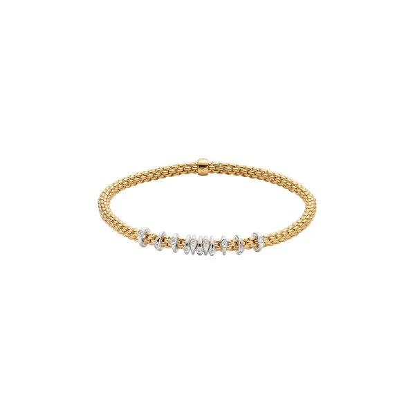 FOPE Prima 18ct yellow gold and diamond bracelet