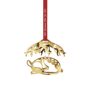 Georg Jensen gold plated Christmas Deer decoration 2023