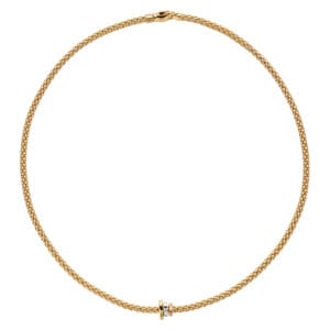 Fope Flexit Prima Necklet, 18ct yellow gold, 18ct yellow, white and rose gold centre piece