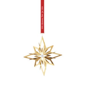 Georg Jensen gold plated 2024 Christmas mobile Star decoration