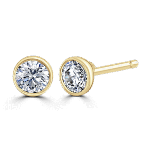18ct yellow gold diamond stud earrings 0.40ct