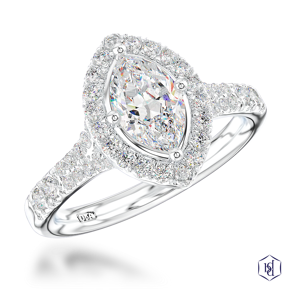 Platinum Skye Saturn Marquise 0.8ct E SI1