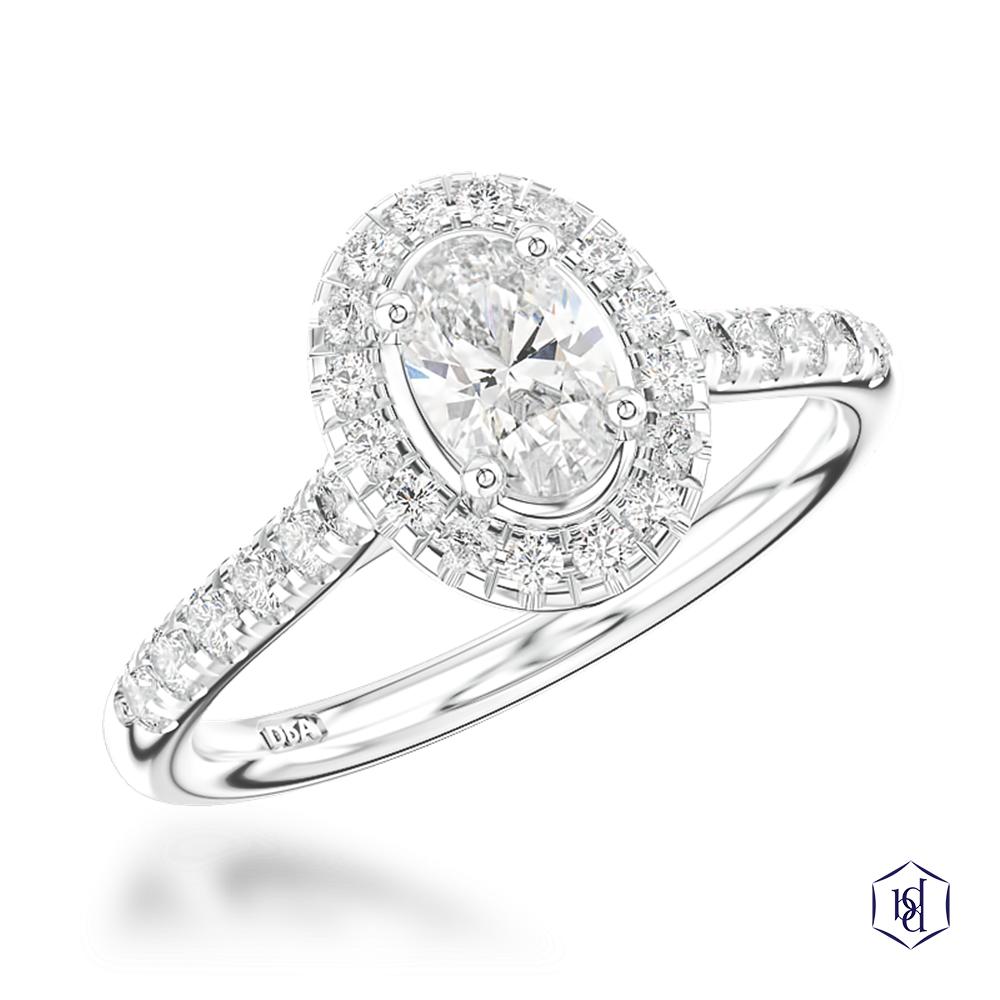 Platinum Skye Oval 0.5ct F VVS2