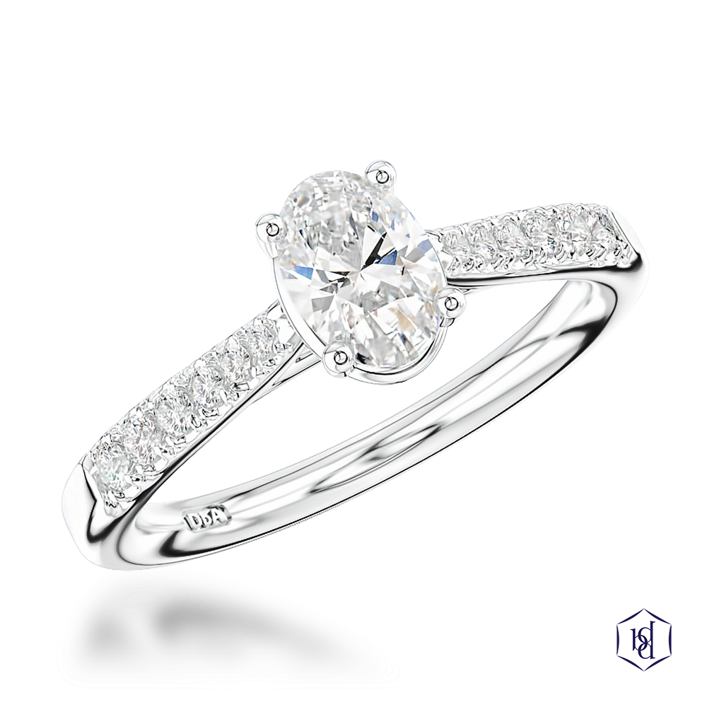 Platinum Skye Classic Oval 0.5ct E VS1