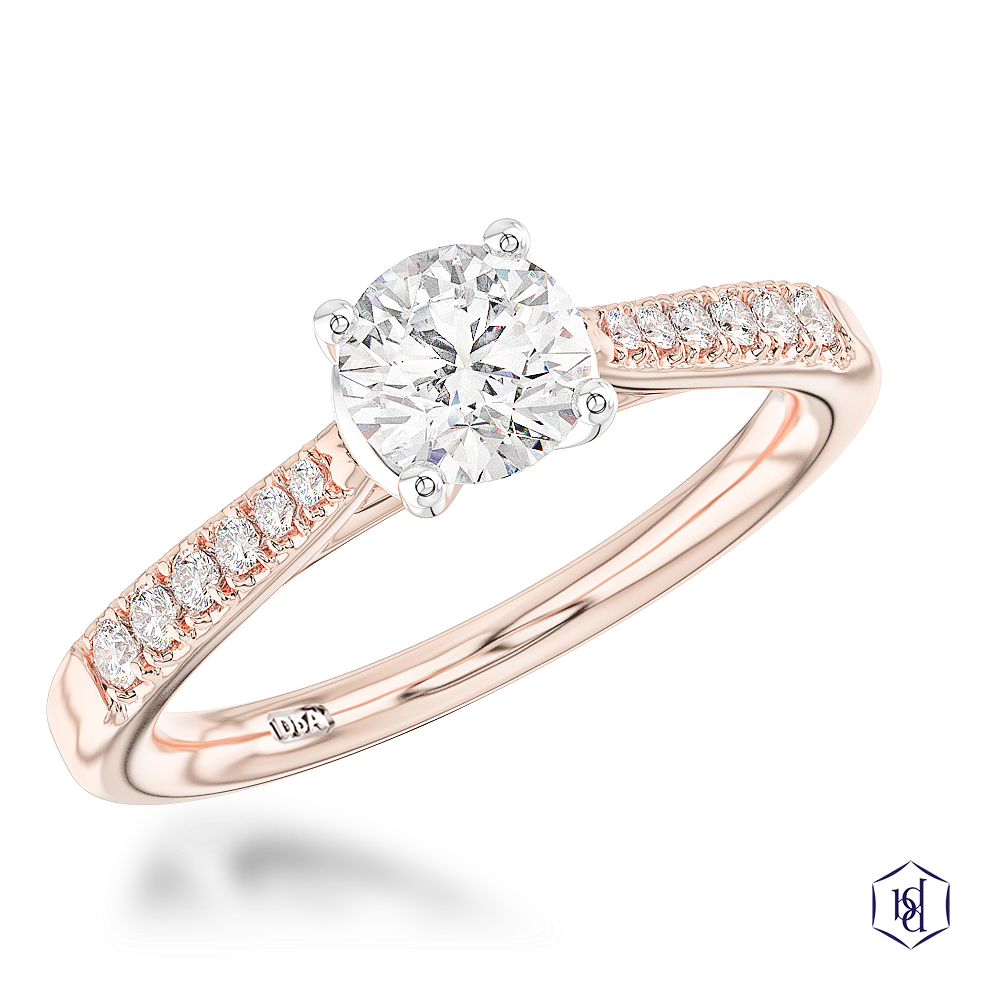 Rose Gold/Platinum Skye Classic Round 0.4ct D VS2