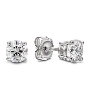 Round Brilliant 1.44ct Earrings in Platinum