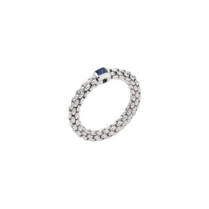 Fope Souls 18ct white gold ring with blue sapphire