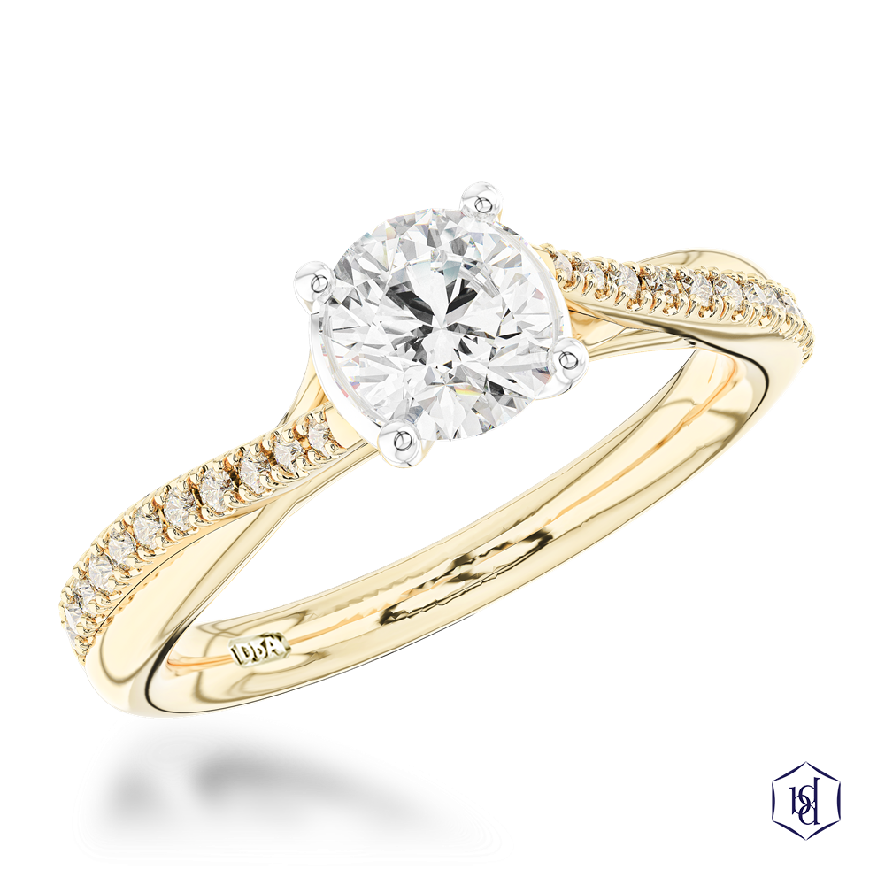Yellow Gold/Platinum Skye Twist 0.7ct F SI1