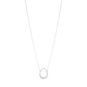 Georg Jensen Offspring small silver and diamond pendant.