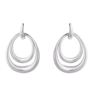 Georg Jensen silver Offspring double element earrings.