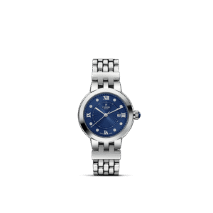 TUDOR Clair de Rose 30mm steel case  Blue Diamond-set dial