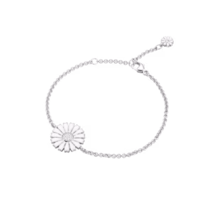 Georg Jensen Daisy silver and white bracelet