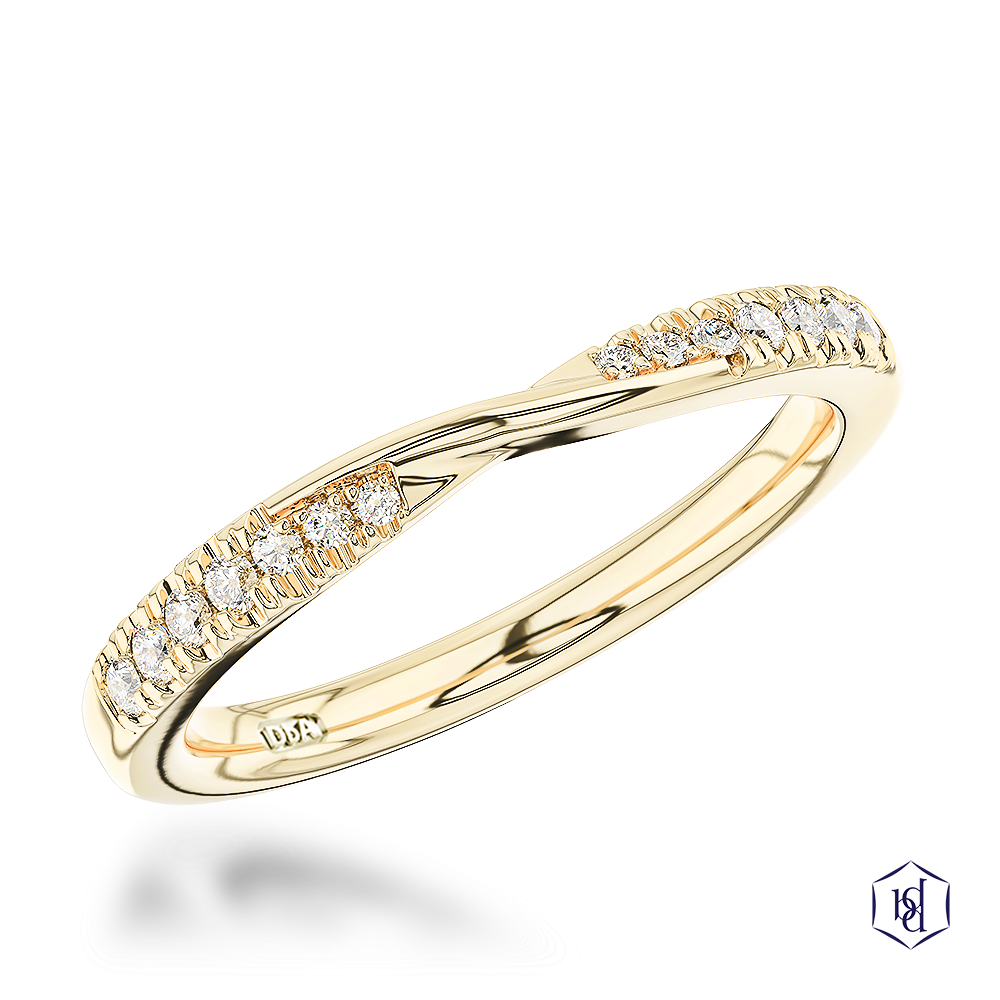 Yellow Gold Skye Twist Eternity 0.14ct