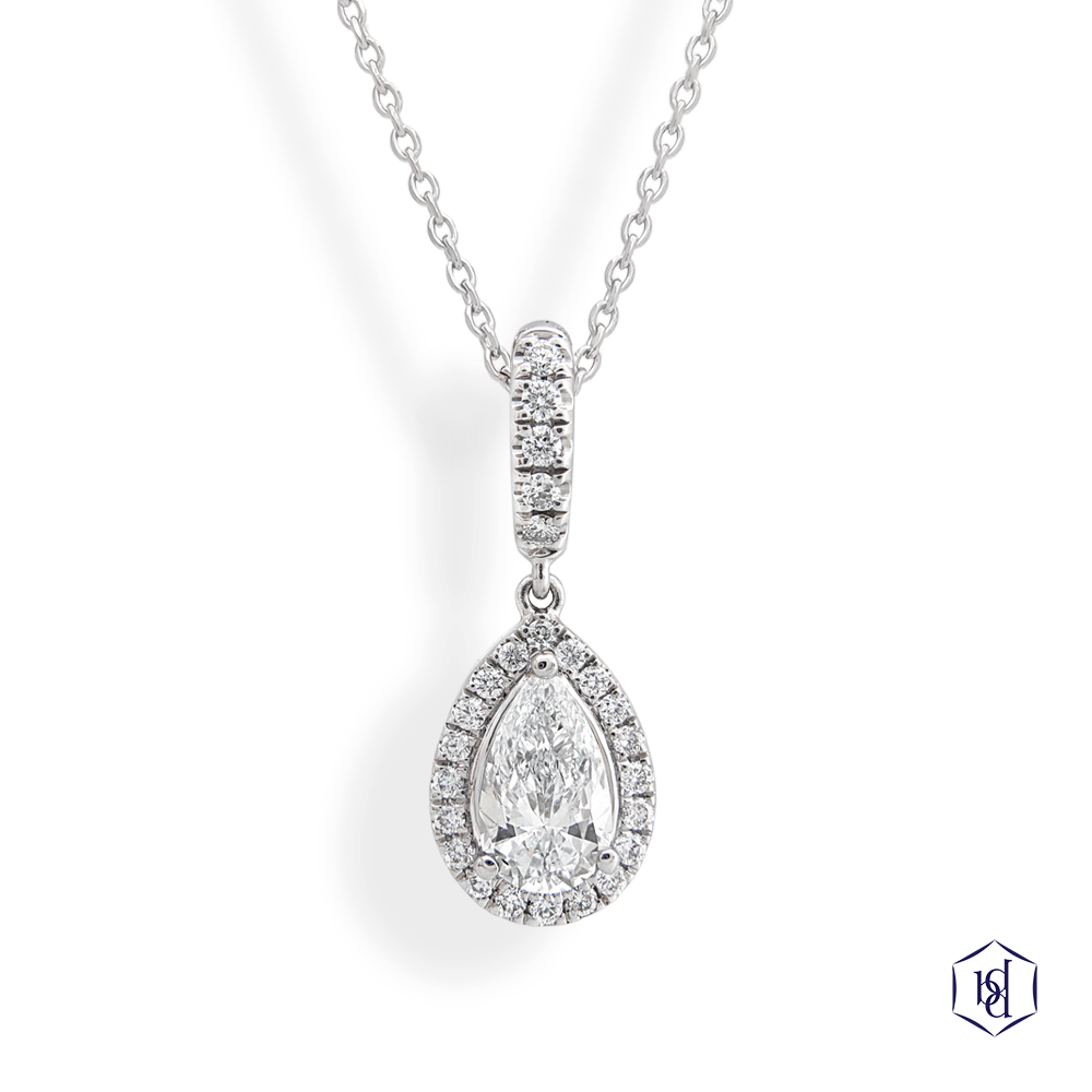 Platinum Skye Pear 0.37ct F SI1