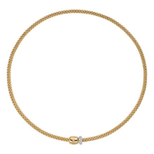 FOPE Prima Flex'it necklace with ornamental clasp and diamond pavé