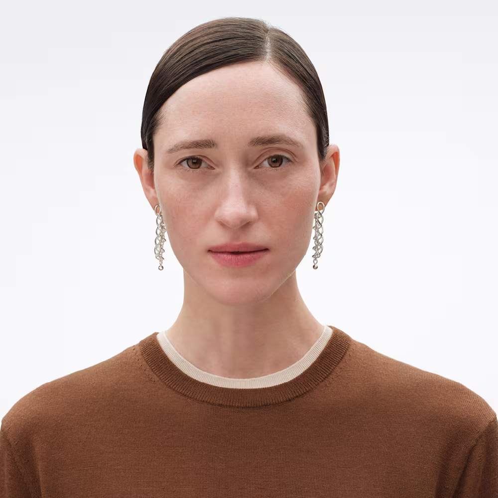 Georg Jensen Weft single link drop earrings - Image 2