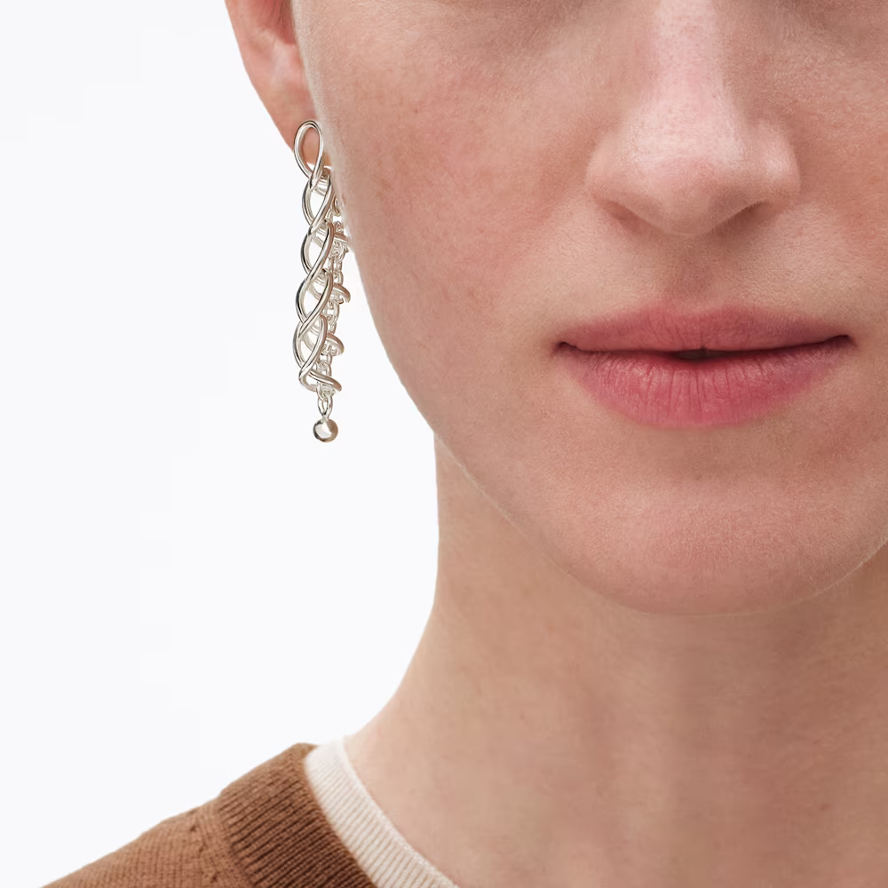 Georg Jensen Weft single link drop earrings - Image 4