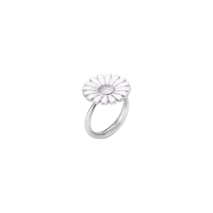 Georg Jensen silver & white Daisy ring size 54