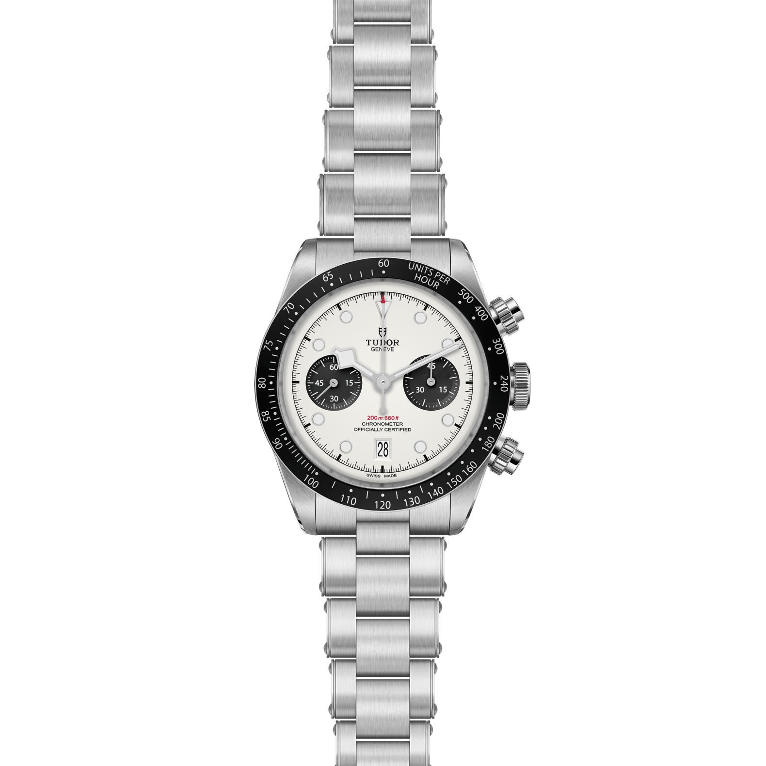 TUDOR Black Bay Chrono Opaline dial on 3 link bracelet 5 TUDOR Black Bay Chrono Opaline dial on 3 link bracelet - Image 5