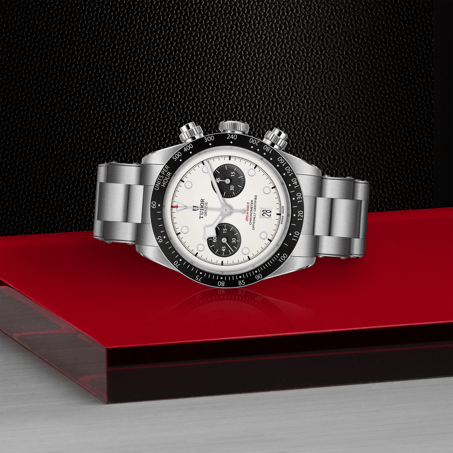 TUDOR Black Bay Chrono Opaline dial on 3 link bracelet 3 TUDOR Black Bay Chrono Opaline dial on 3 link bracelet - Image 3